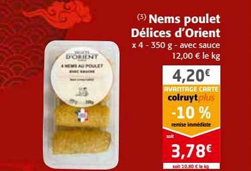 nems poulet délices d'orient