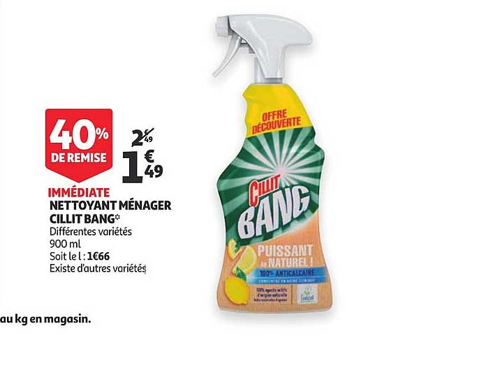 nettoyant ménager cillit bang 40% de remise immédiate