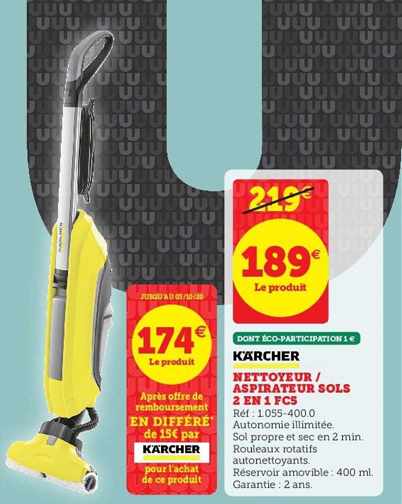 nettoyeur aspirateur sols 2 en 1 fcs kärcher