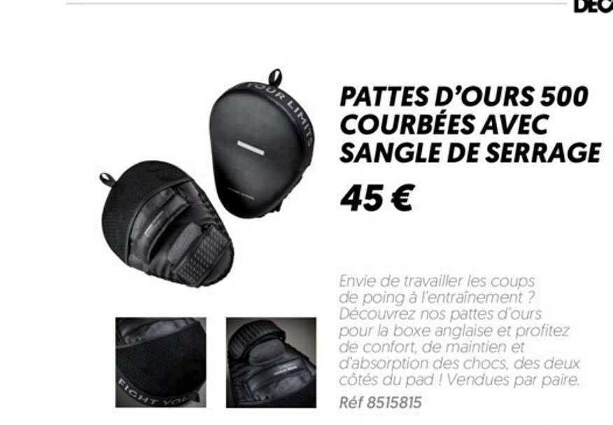 Pattes D'ours 500 Courbées Avec Sangle De Serrage