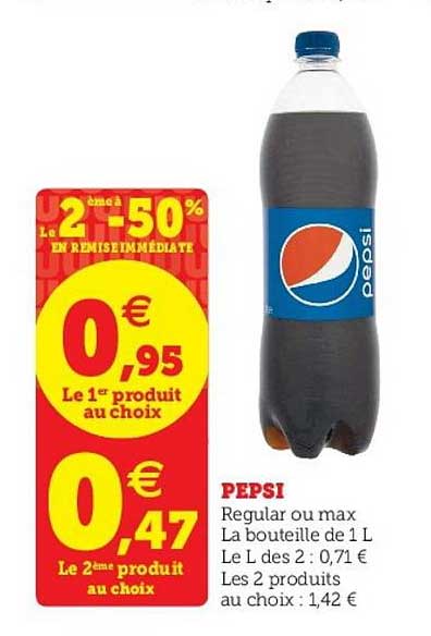 Pepsi Le 2ème -50% En Remise Immédiate