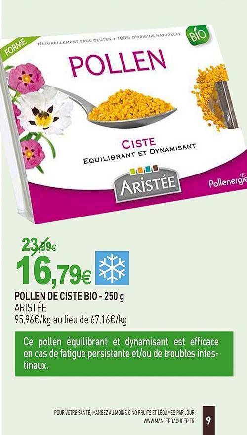 pollen de ciste bio aristée