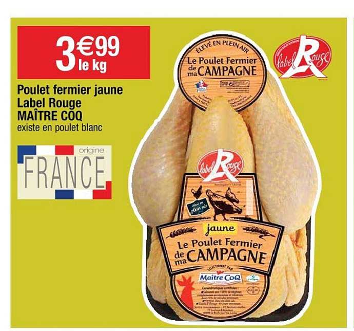 poulet fermier jaune label rouge maître coq