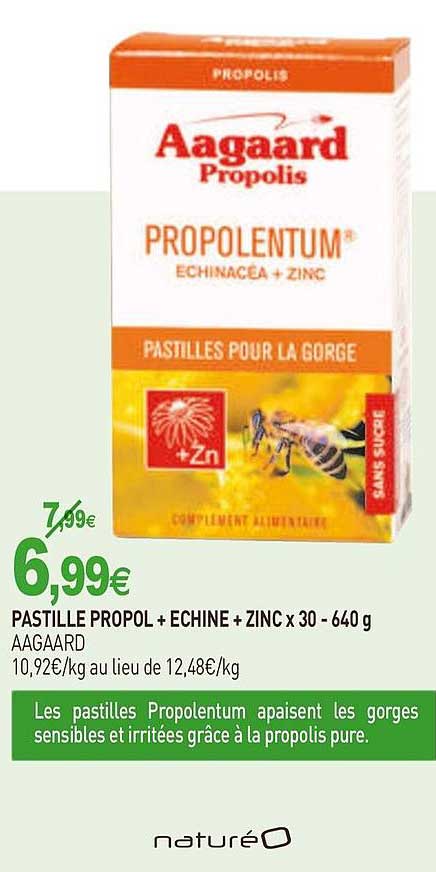 propolentum pastille propol + echine + zinc x 30 aagaard