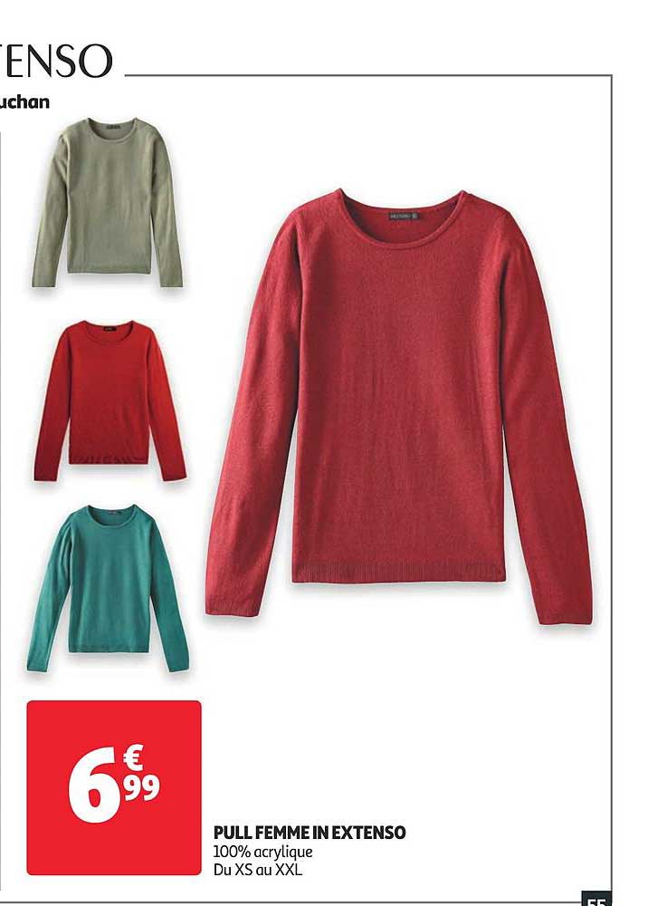 pull femme in extenso
