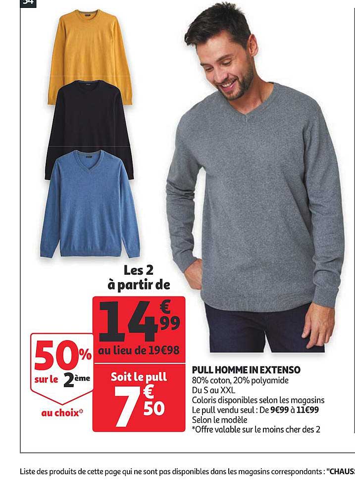 Pull Homme In Extenso 50% Sur Le 2ème Au Choix