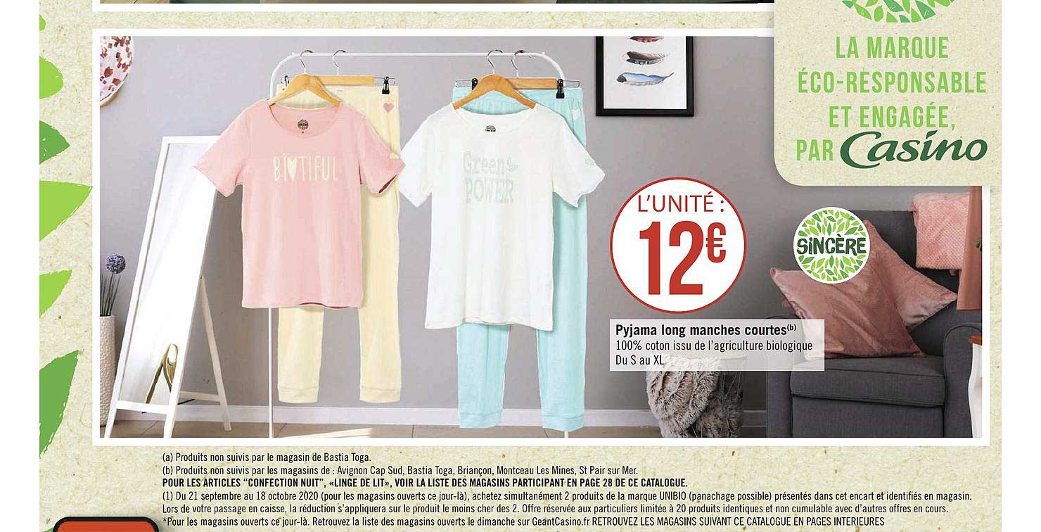 Pyjama Long Manches Courtes Sincère