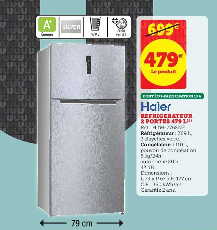 Réfrigérateur 2 Portes 479 L Haier