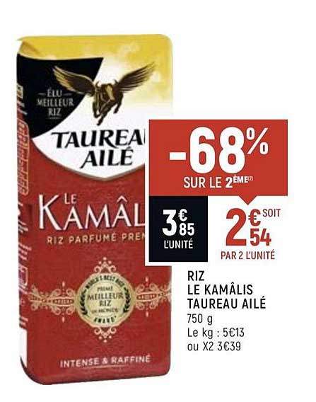 Riz Le Kamâlis Taureau Ailé -68% Sur Le 2ème