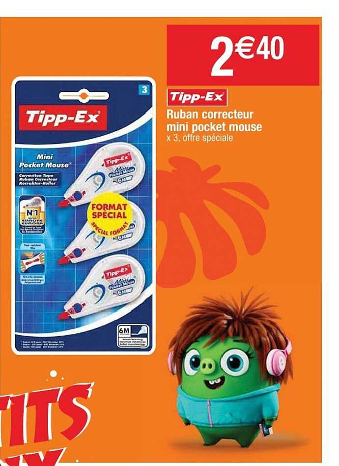 ruban correcteur mini pocket mouse tipp ex