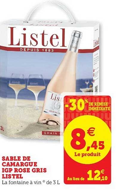 Sable De Camargue Igp Rose Gris Listel -30% De Remise Immédiate