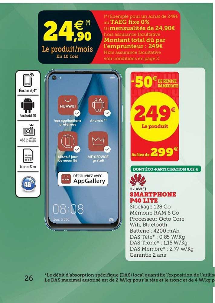 smartphone p40 lite huawei