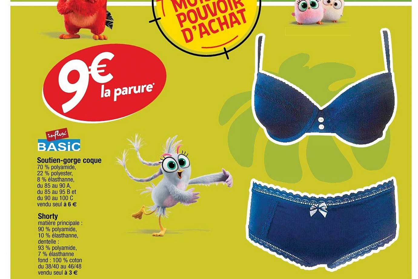 soutien gorge coque shorty basic influx