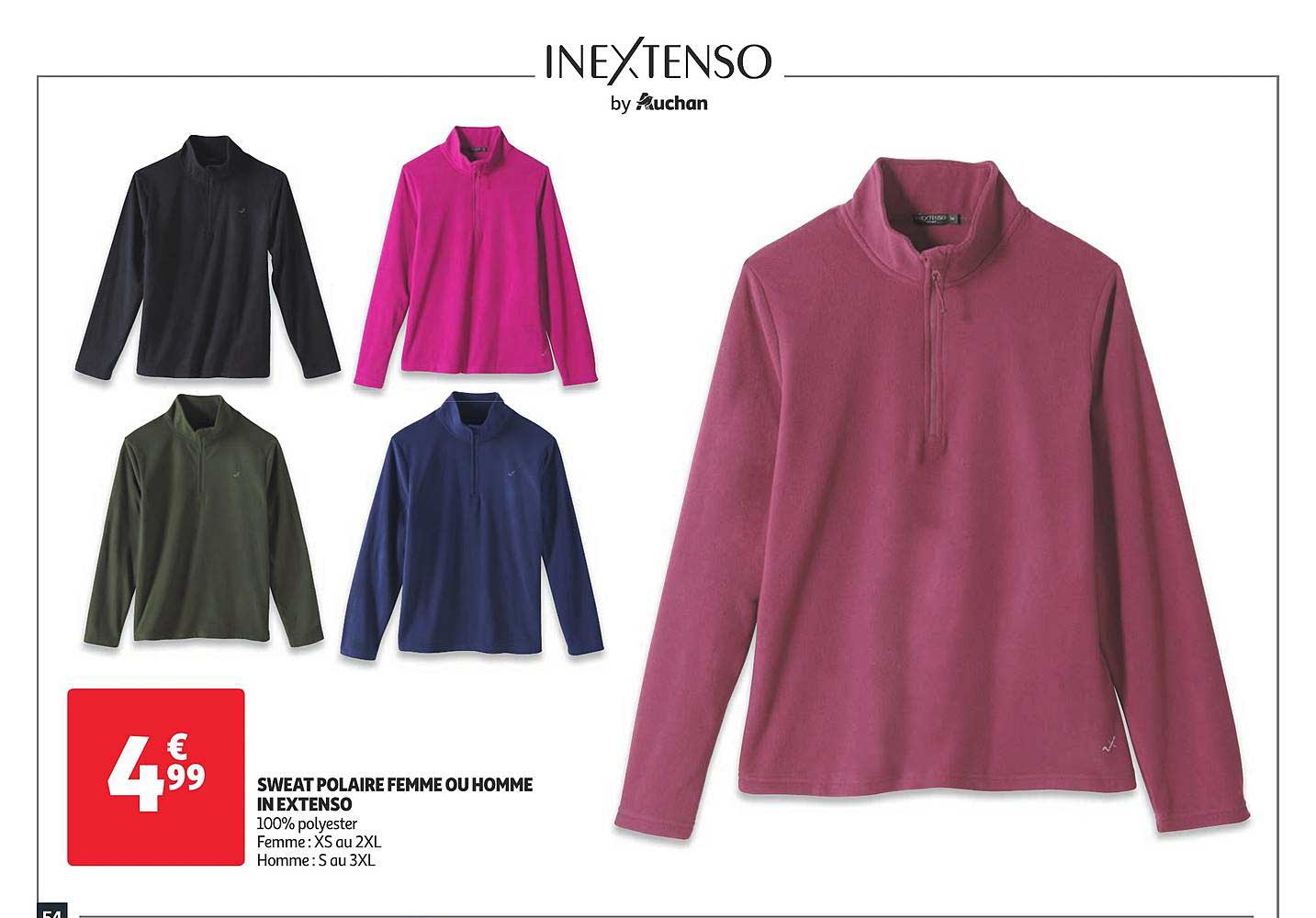 sweat polaire femme ou homme in extenso