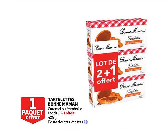 tartelettes bonne maman lot de 2+1 offert