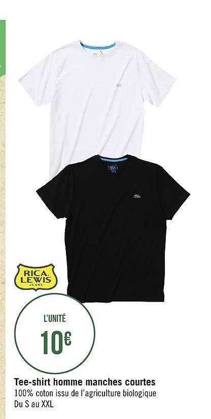 tee shirt homme manches courtes rica lewis
