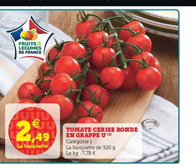 Tomate Cerise Ronde En Grappe U