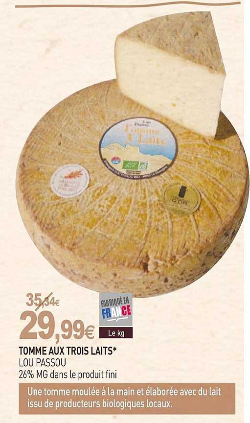 tomme aux trois laits