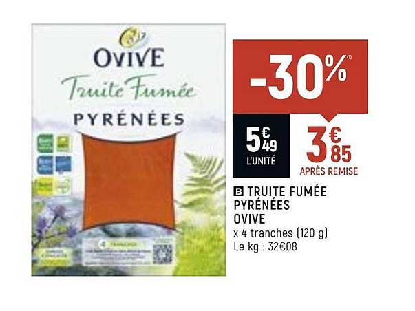 Truite Fumée Pyrénées Ovive