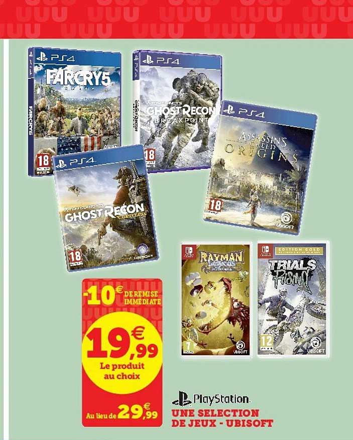 une sélection de jeux ubisoft