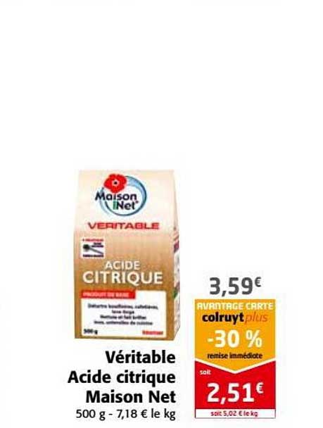 véritable acide citrique maison net