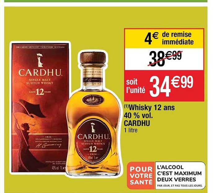 whisky 12 ans 40% vol. cardhu
