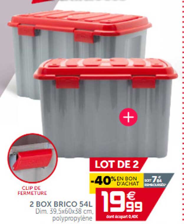 2 Box Brico 54 L