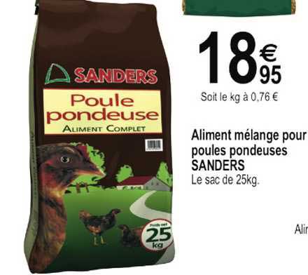 aliment mélange pour poules pondeuses sanders