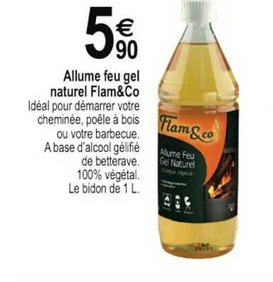 allume feu gel naturel flam&co