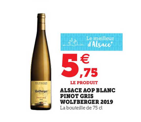 alsace aop blanc pinot gris wolfberger 2019