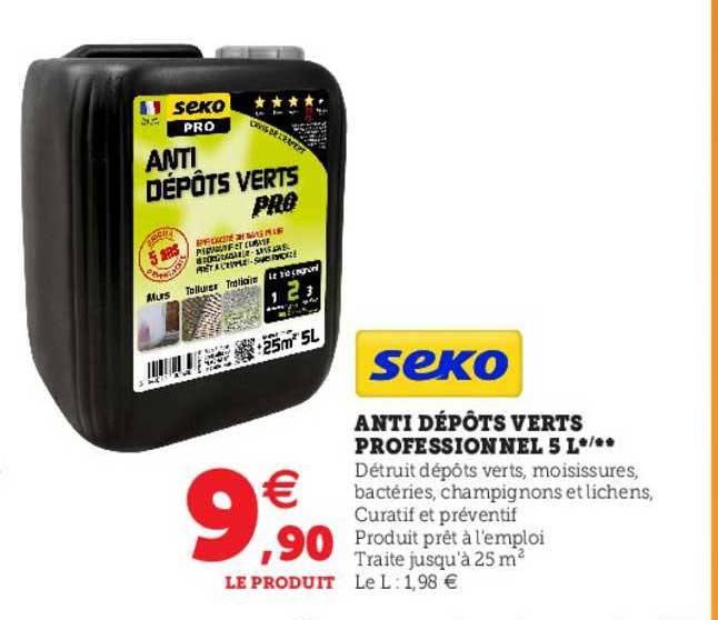 anti dépôts verts professionnel 5 l seko