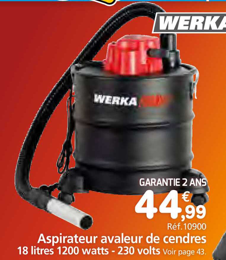 aspirateur avaleur de cendres werka pro