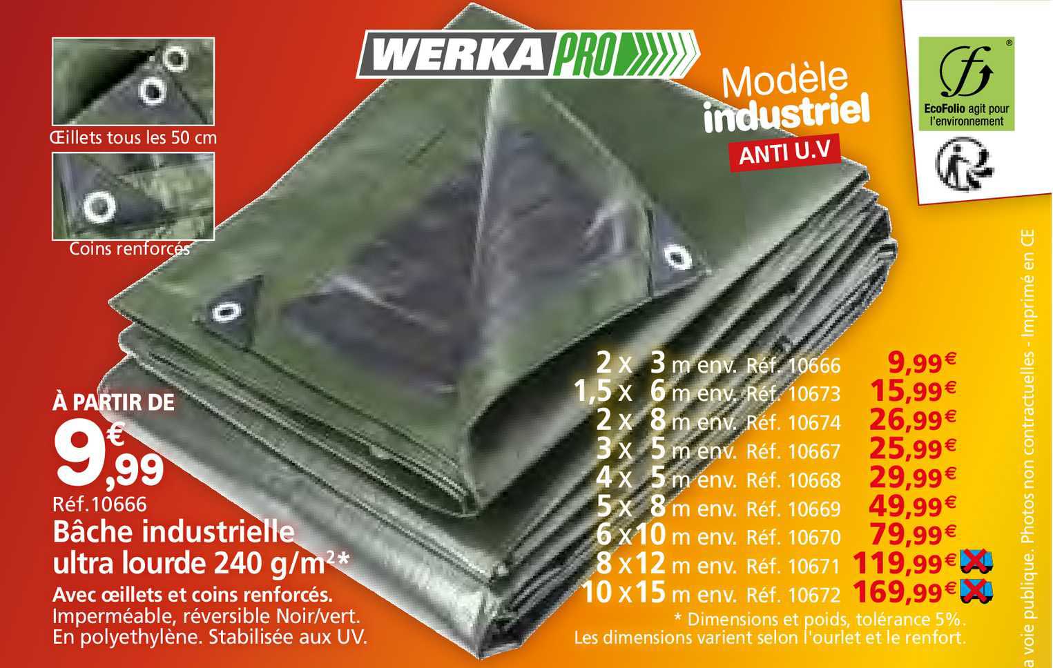 bâche industrielle ultra lourde 240 g m²