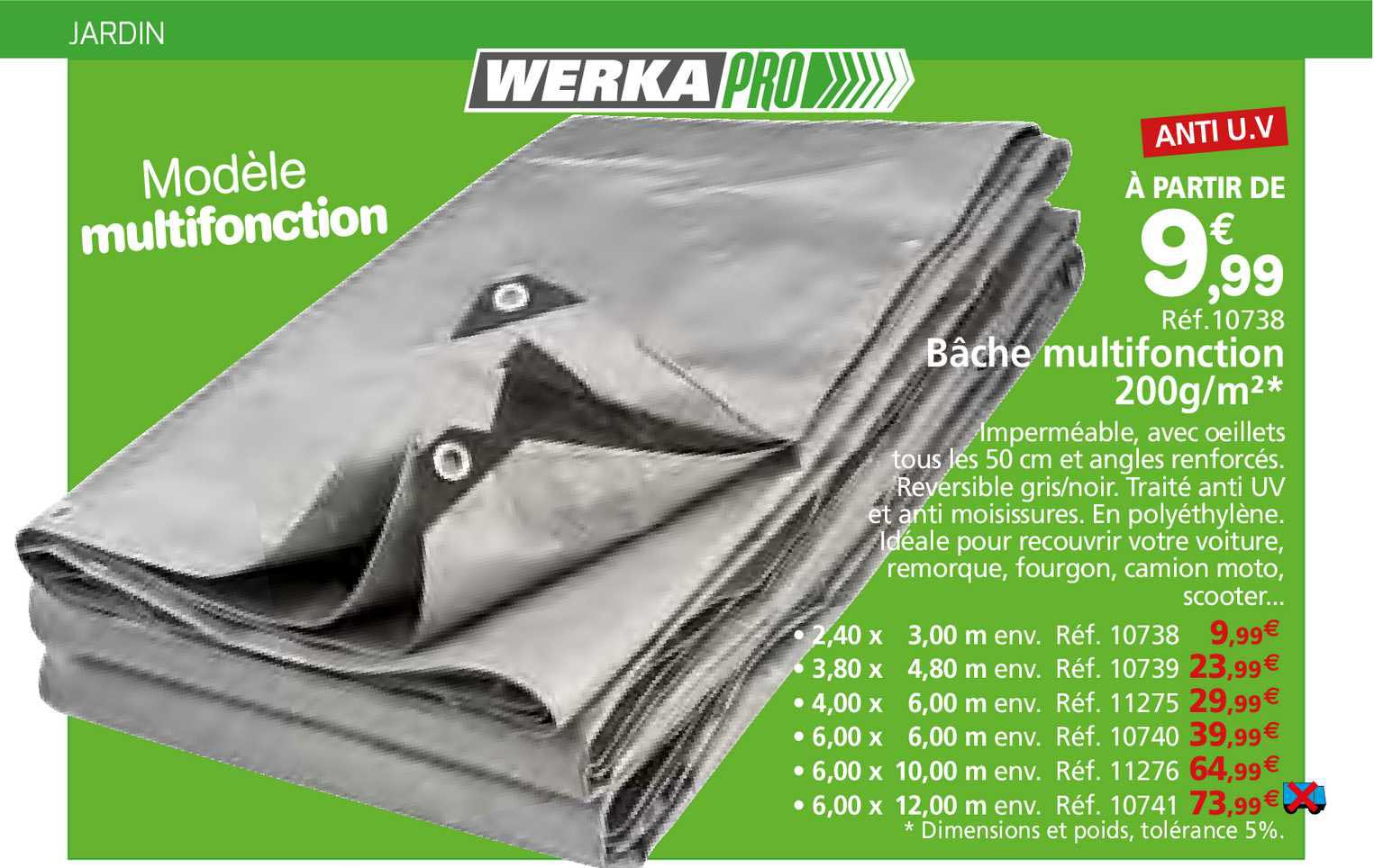 bâche multifonction 200g m²