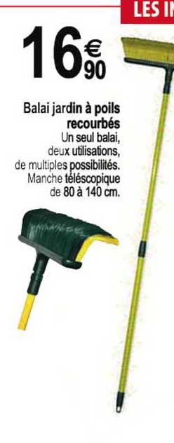 balai jardin à poils recourbés