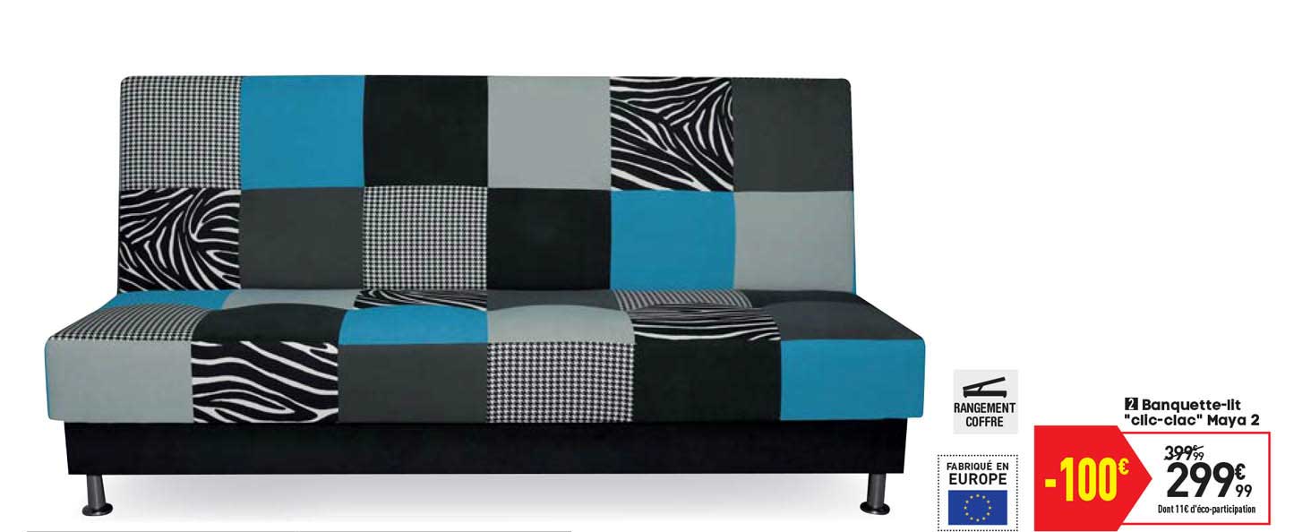 Banquette-lit "clic-clac" Maya 2