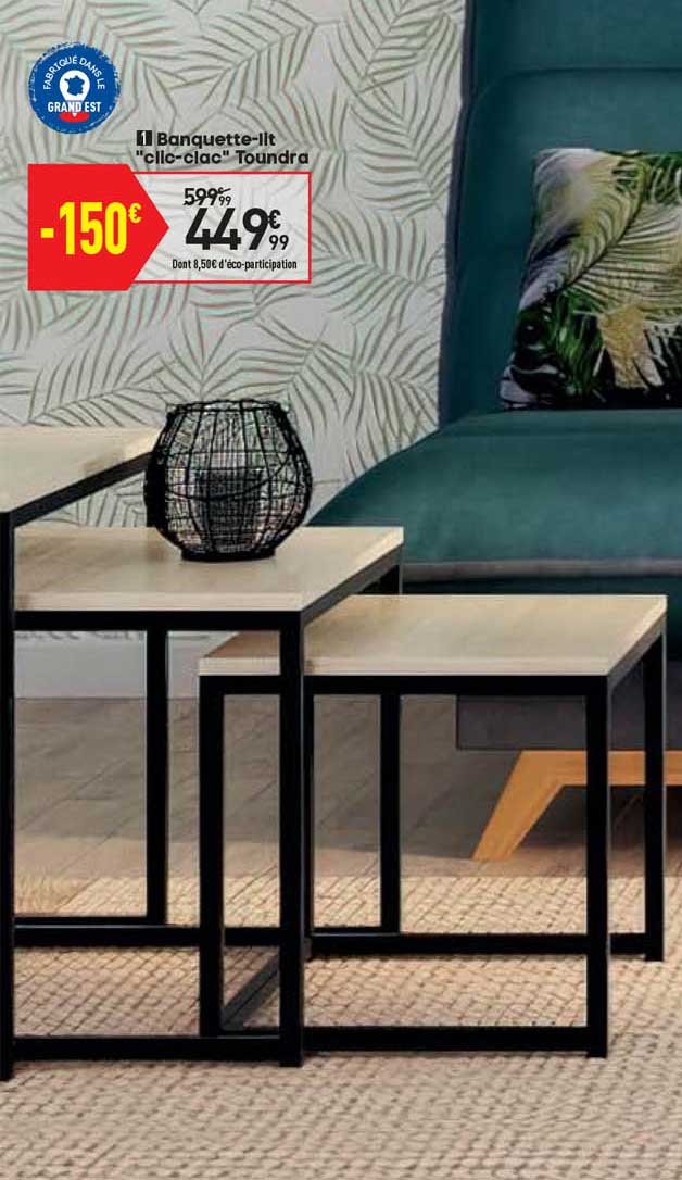 banquette-lit "clic-clac" toundra