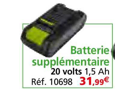 batterie supplémentaire 20 volts