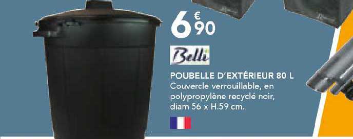 belli poubelle d'extérieur 80 l
