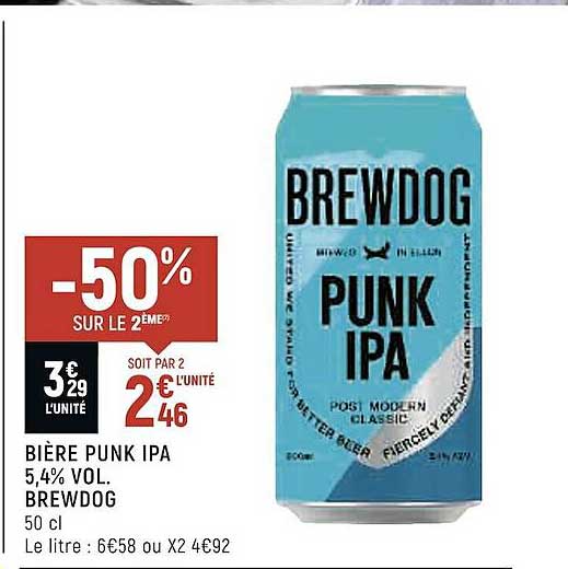 bière punk ipa 5,4% vol. brewdog