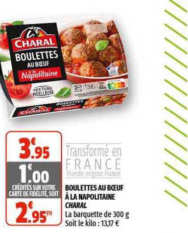 Boulettes Au Bœuf à La Napolitaine Charal