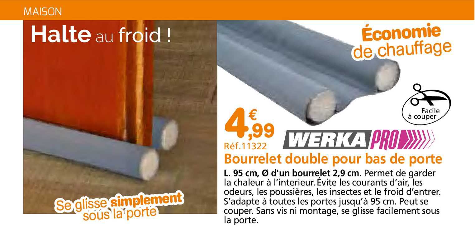 bourrelet double pour bas de porte werka pro