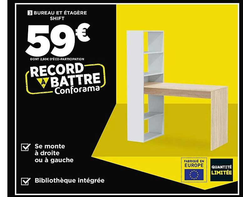 bureau et étagère shift