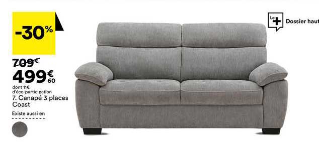canapé 3 places coast
