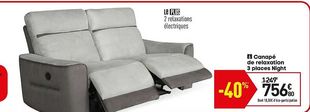 Canapé De Relaxation 3 Places Night