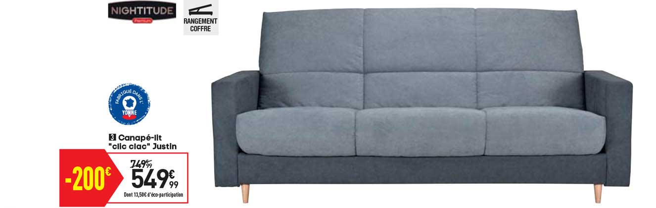 canapé-lit "clic clac" justin nightitude