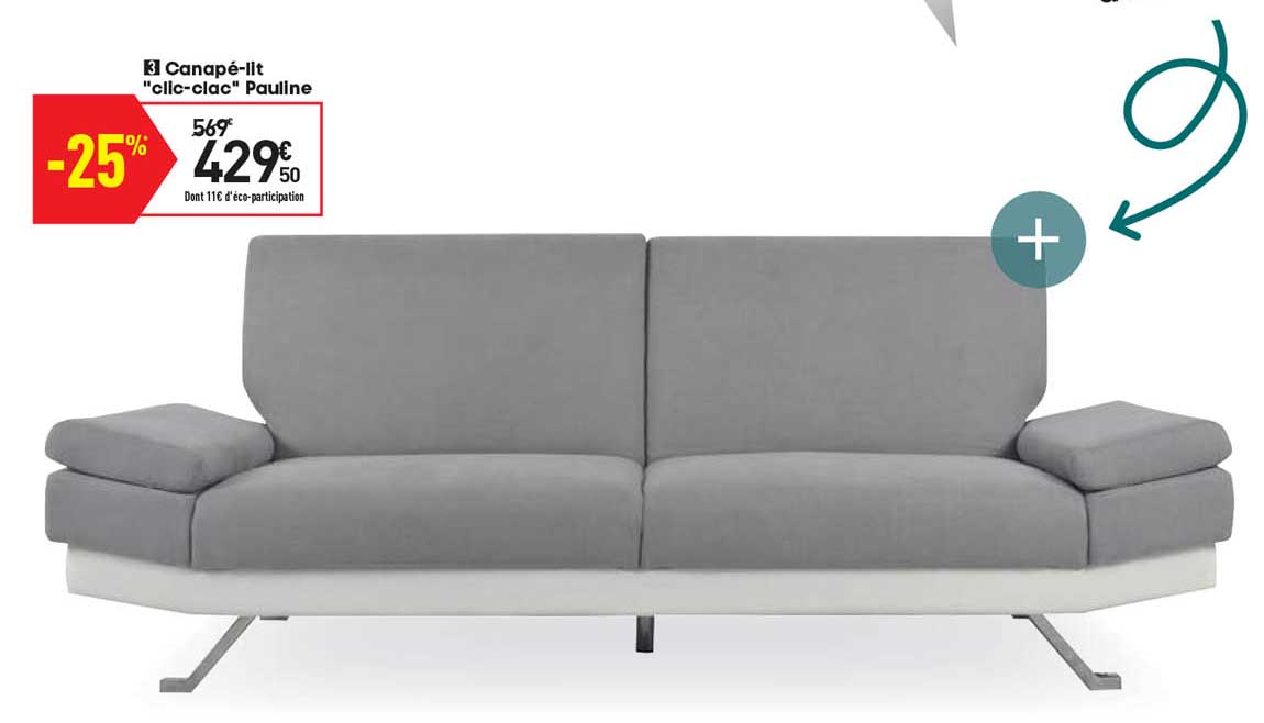 canapé-lit "clic-clac" pauline