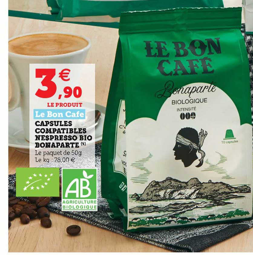 capsules compatibles nespresso bio bonaparte le bon café