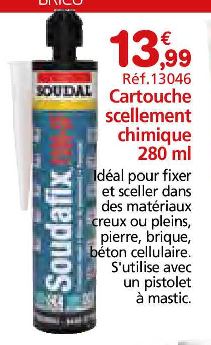 cartouche scellement chimique 280 ml