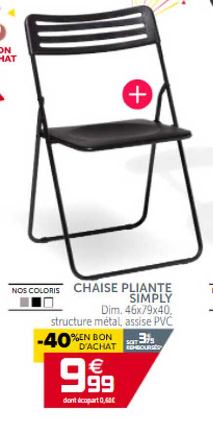 chaise pliante simply
